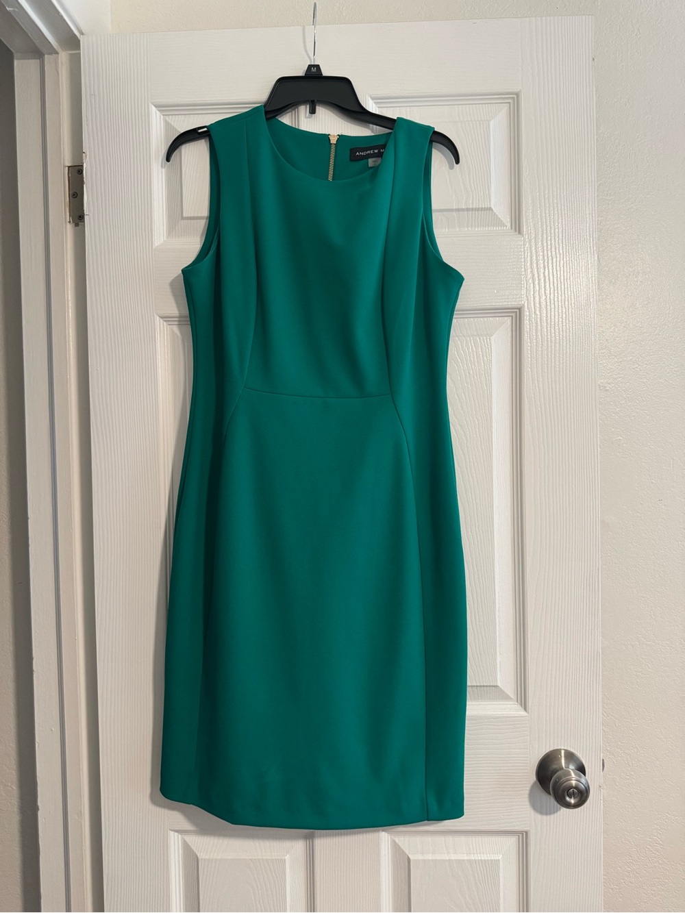 Andrew Marc Teal Sheath Dress